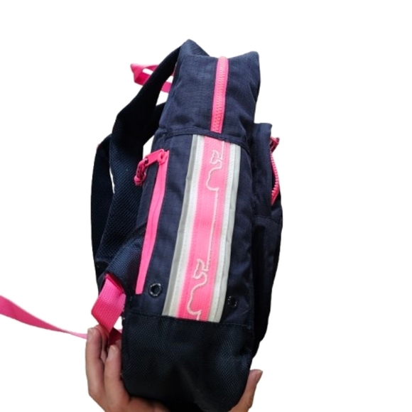 Vineyard Vines Padded Tech Backpack Navy Blue / Bright Pink - Picture 4 of 11